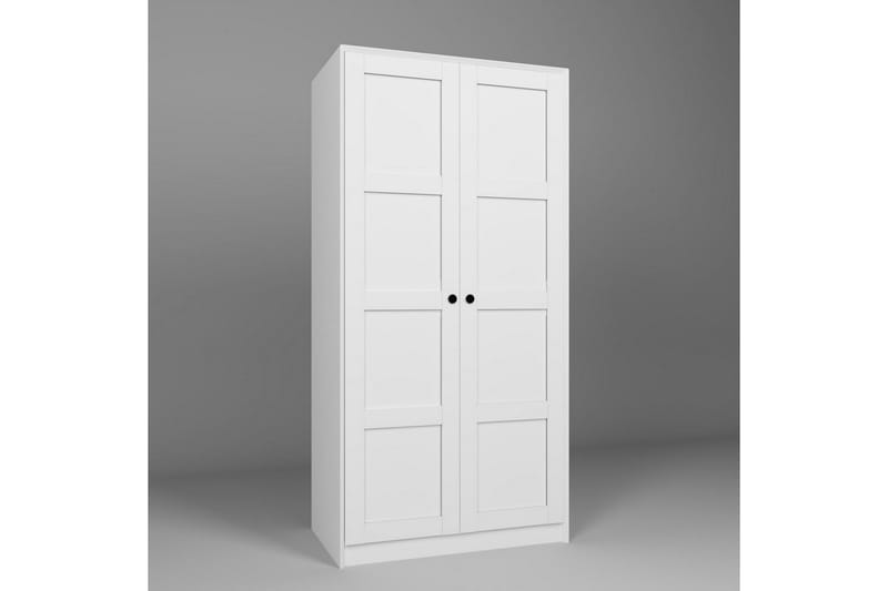 Nagouri Garderobe til Gang 94x190 cm i Malt Tre - Hvit - Oppbevaring - Klesoppbevaring - Garderober & garderobesystem