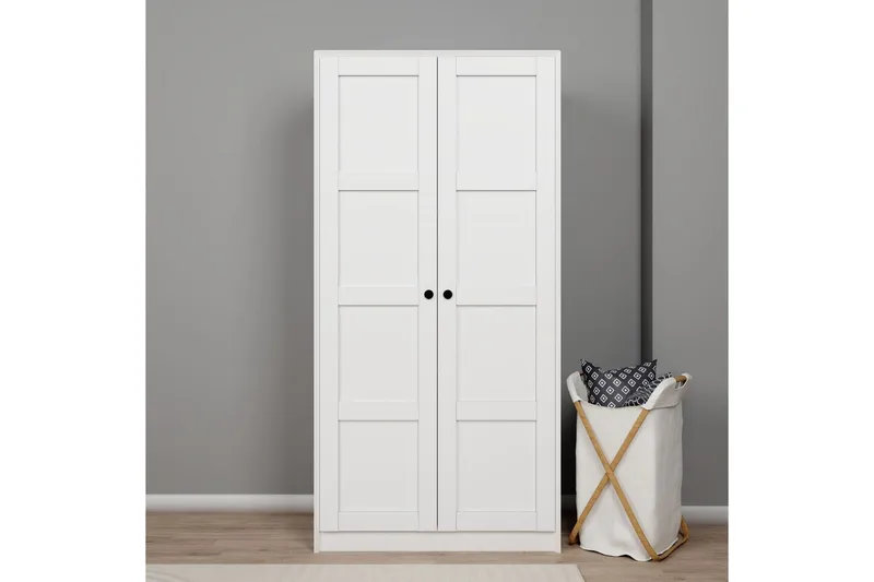 Nagouri Garderobe til Gang 94x190 cm i Malt Tre, Hvit