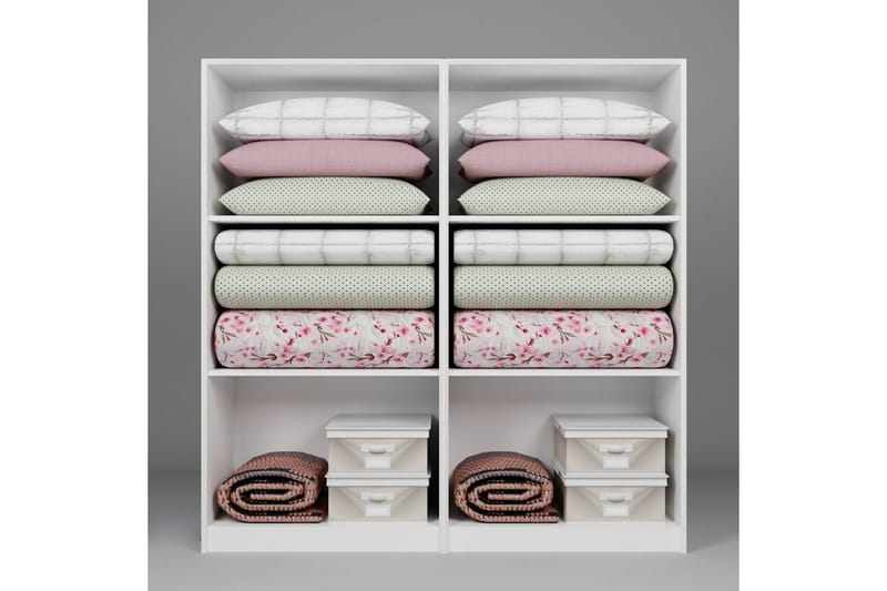 Nagouri Garderobesskåp 188x190 cm - Hvit - Oppbevaring - Klesoppbevaring - Garderober & garderobesystem - Garderobeskap & klesskap