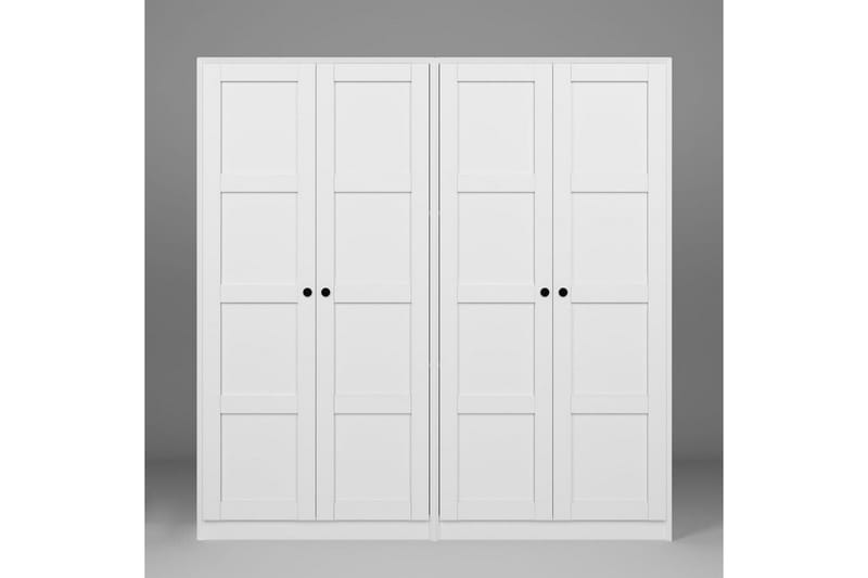 Nagouri Garderobesskåp 188x190 cm - Hvit - Oppbevaring - Klesoppbevaring - Garderober & garderobesystem - Garderobeskap & klesskap