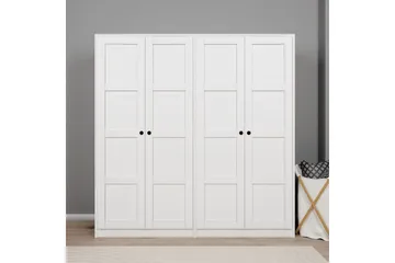 Nagouri Garderobesskåp 188x190 cm - Hvit - Oppbevaring - Klesoppbevaring - Garderober & garderobesystem - Garderobeskap & klesskap