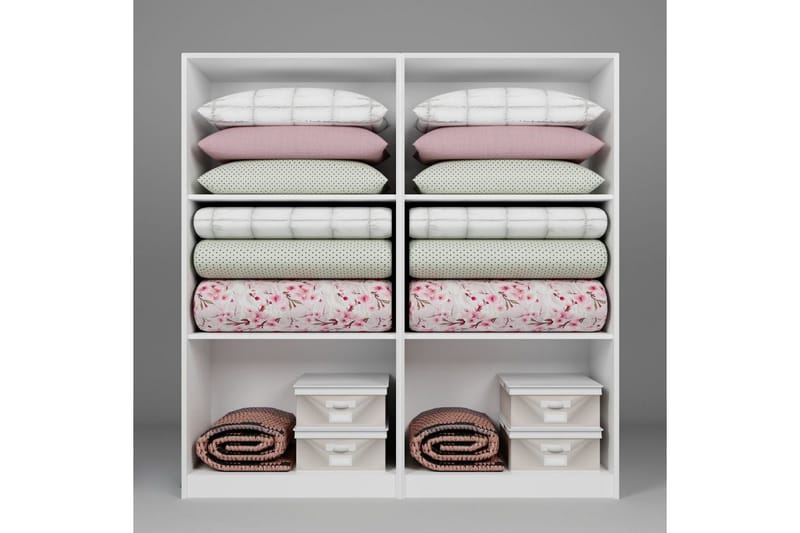 Nagouri Garderobesskåp 188x190 cm - Hvit - Oppbevaring - Klesoppbevaring - Garderober & garderobesystem - Garderobeskap & klesskap