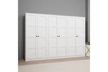 Nagouri Garderobesskåp 280x190 cm - Hvit - Oppbevaring - Klesoppbevaring - Garderober & garderobesystem - Garderobeskap & klesskap