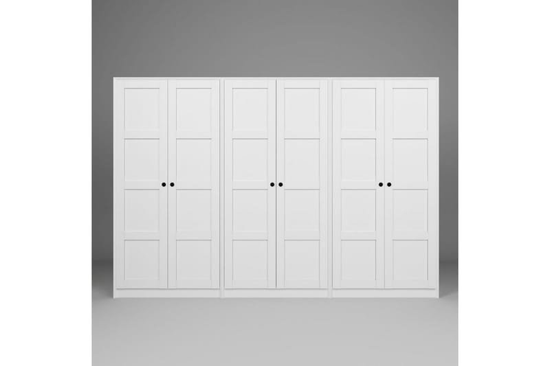 Nagouri Garderobesskåp 280x190 cm - Hvit - Oppbevaring - Klesoppbevaring - Garderober & garderobesystem - Garderobeskap & klesskap