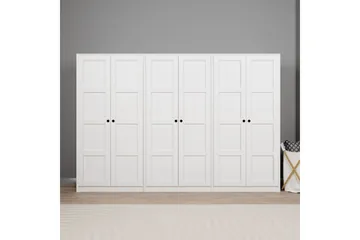 Nagouri Garderobesskåp 280x190 cm - Hvit - Oppbevaring - Klesoppbevaring - Garderober & garderobesystem - Garderobeskap & klesskap