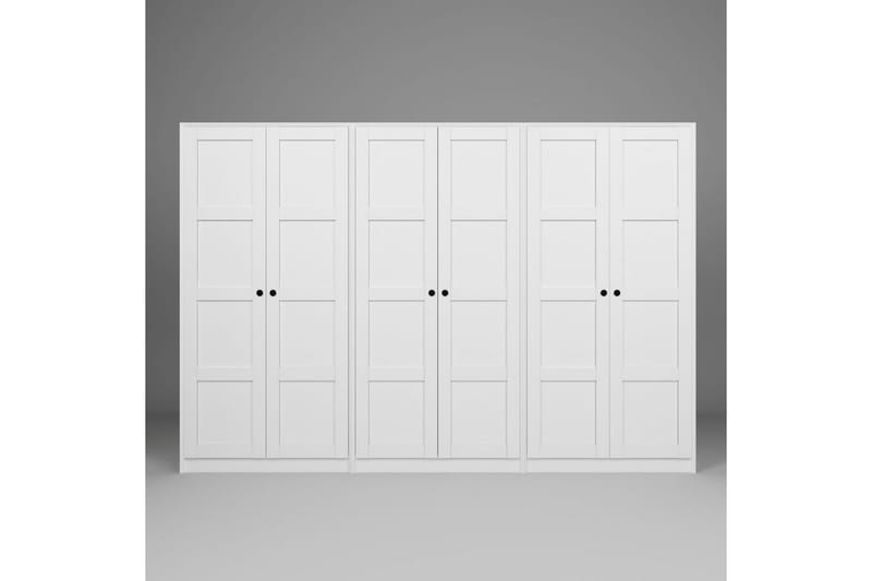 Nagouri Garderobesskåp 280x190 cm - Hvit - Oppbevaring - Klesoppbevaring - Garderober & garderobesystem - Garderobeskap & klesskap