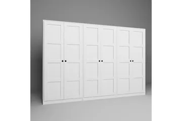 Nagouri Garderobesskåp 280x190 cm - Hvit - Oppbevaring - Klesoppbevaring - Garderober & garderobesystem - Garderobeskap & klesskap