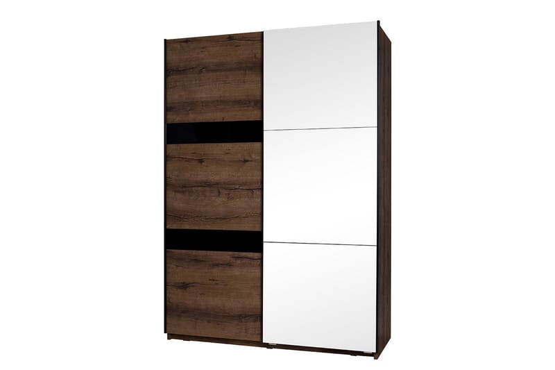 Najera Garderobe 150x68,5x215 cm - Eik | Svart - Garderober & garderobesystem