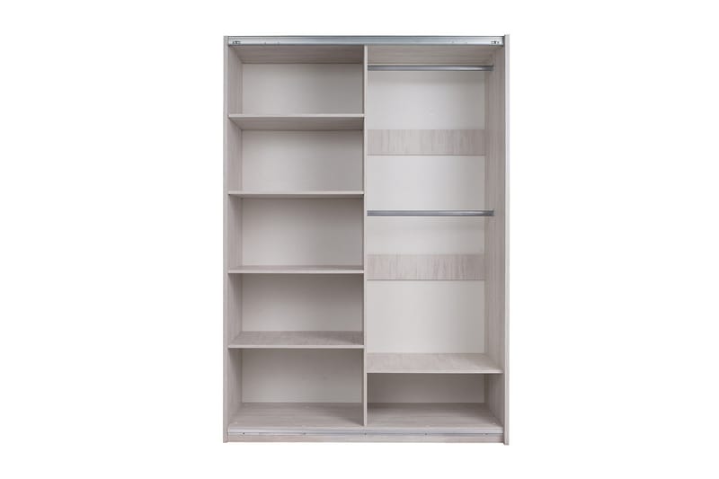 Najera Garderobe 150x68,5x215 cm - Eik | Svart - Garderober & garderobesystem