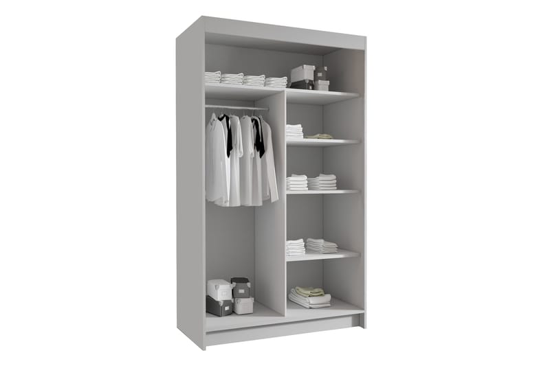 Narbonne Garderobe 100x200 cm - Hvit - Oppbevaring - Klesoppbevaring - Garderober & garderobesystem