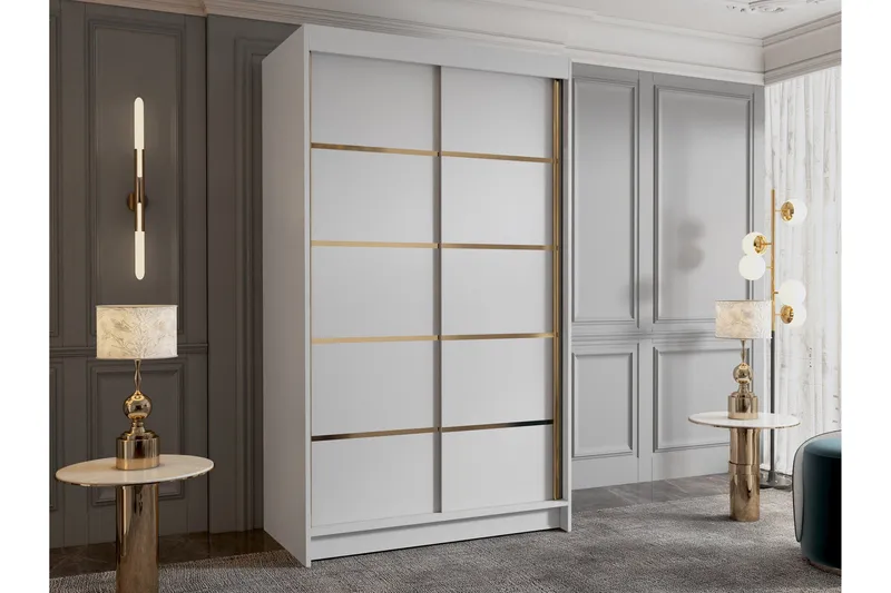 Narbonne Garderobe 100x200 cm - Hvit - Oppbevaring - Klesoppbevaring - Garderober & garderobesystem