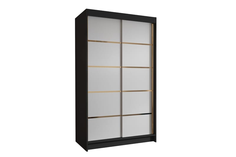 Narbonne Garderobe 100x200 cm, Hvit/Svart