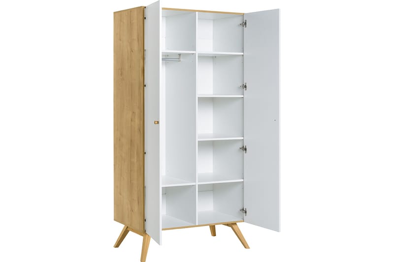 Nature Garderobe Hvit/Natur - Hvit/Tre/natur - Oppbevaring - Klesoppbevaring - Garderober & garderobesystem - Garderobeskap & klesskap