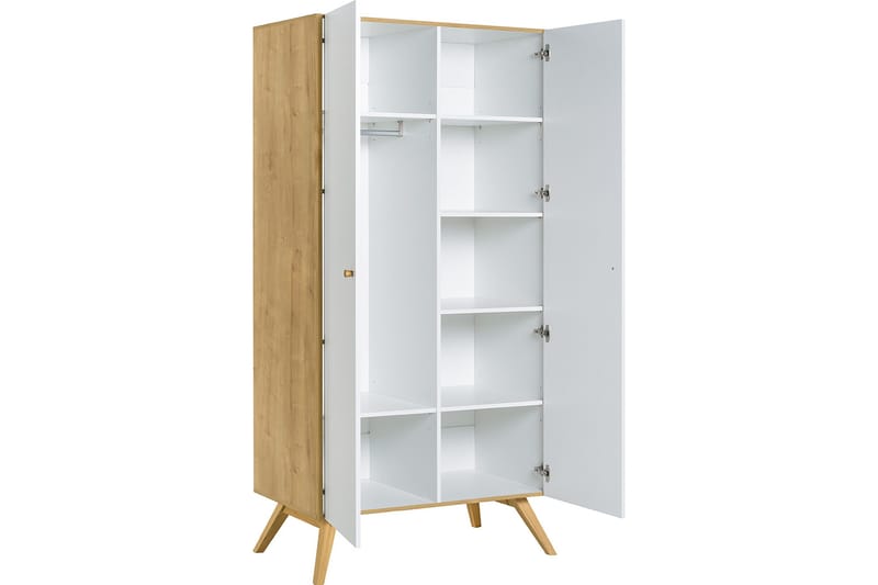 Nature Garderobe Hvit/Natur - Hvit/Tre/natur - Oppbevaring - Klesoppbevaring - Garderober & garderobesystem - Garderobeskap & klesskap