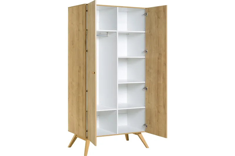 Nature Garderobe Hvit/Natur - Natur - Oppbevaring - Klesoppbevaring - Garderober & garderobesystem - Garderobeskap & klesskap