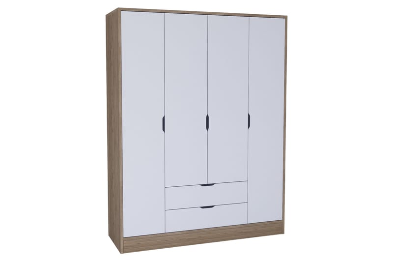 Nordhs Garderobe 170x183 cm - Lys brun/Hvit - Oppbevaring - Klesoppbevaring - Garderober & garderobesystem