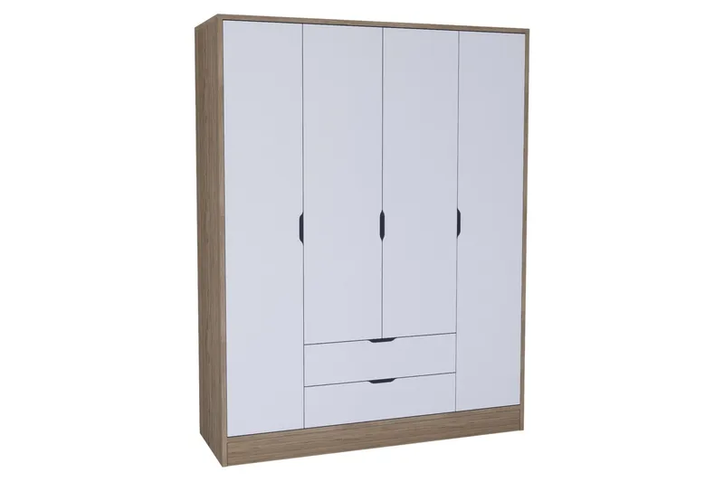 Nordhs Garderobe 170x183 cm, Lys brun/Hvit
