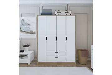 Nordhs Garderobe 170x183 cm - Lys brun/Hvit - Oppbevaring - Klesoppbevaring - Garderober & garderobesystem