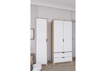 Nordhs Garderobesskåp 130x183 cm - Valnøtt - Oppbevaring - Klesoppbevaring - Garderober & garderobesystem - Garderobeskap & klesskap
