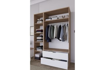 Nordhs Garderobesskåp 130x183 cm - Valnøtt - Oppbevaring - Klesoppbevaring - Garderober & garderobesystem - Garderobeskap & klesskap