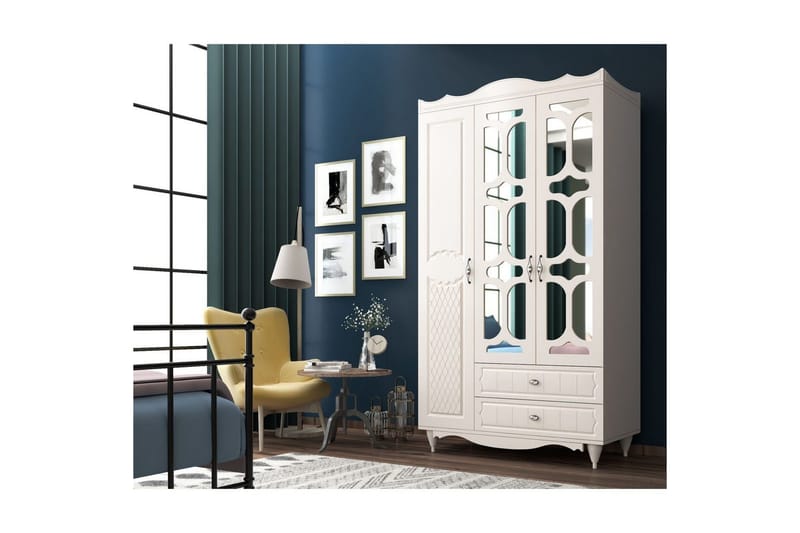 Noric Garderobe 105x190 cm - Matt Hvit - Oppbevaring - Klesoppbevaring - Garderober & garderobesystem