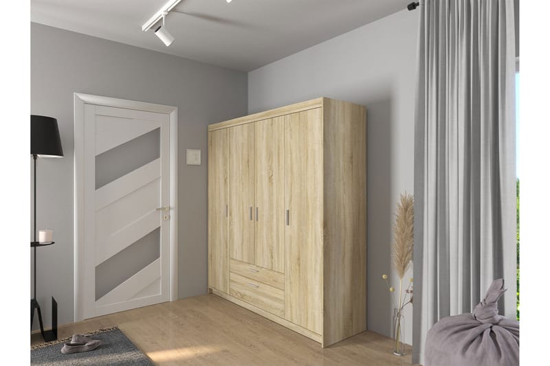 Norrbyn Garderob 53x190x176,3 cm - Sonomaeik - Oppbevaring - Klesoppbevaring - Garderober & garderobesystem
