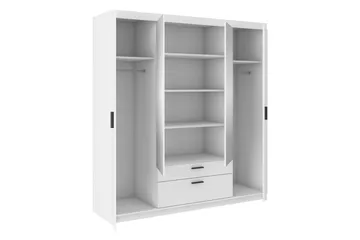 Norrbyn Garderobe med Speil 53x190x176,3 cm - Natur - Oppbevaring - Klesoppbevaring - Garderober & garderobesystem