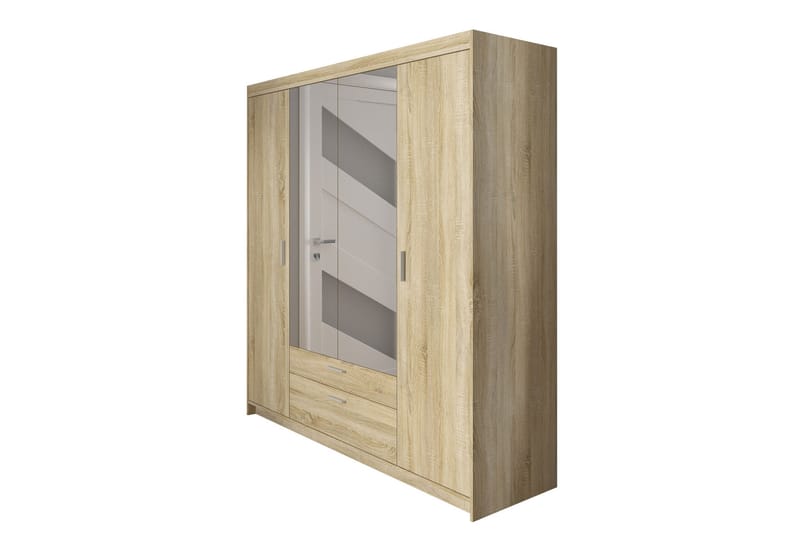 Norrbyn Garderobe med Speil 53x190x176,3 cm - Sonomaeik - Garderober & garderobesystem - Garderobeskap & klesskap