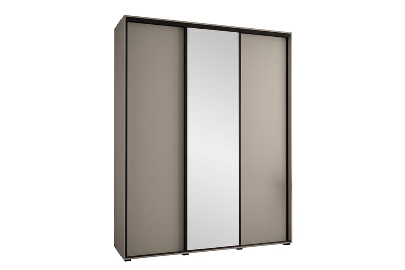 Norrebon Garderobe med Speil 200x235 cm, Beige