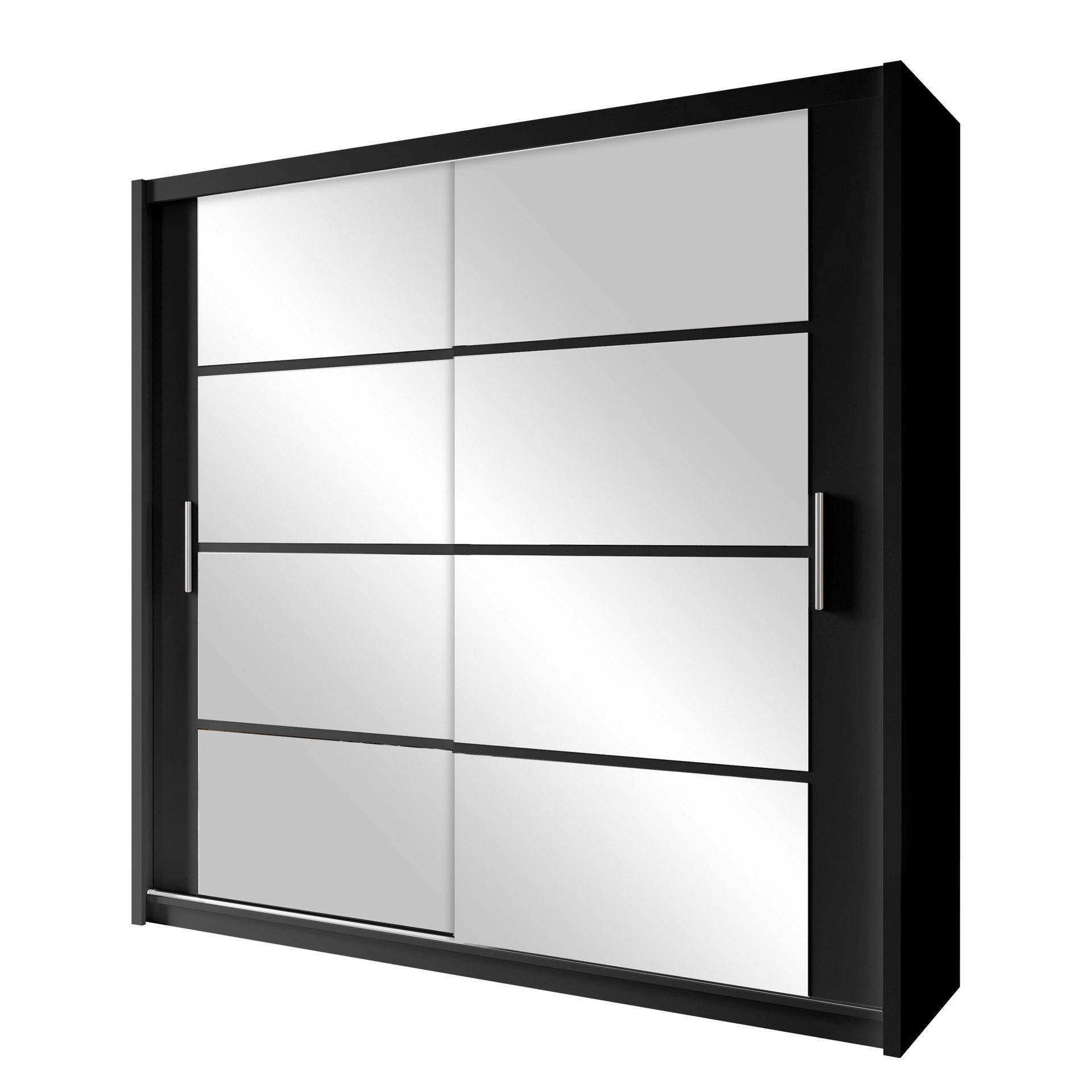 Norrebon Garderobe med speil 203x215 cm - svart