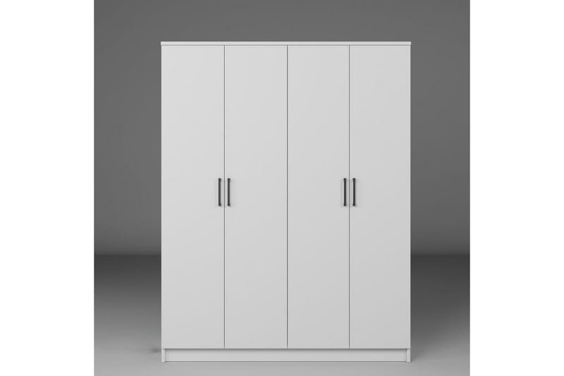Olera Garderobe 140x180 cm - Hvit - Oppbevaring - Klesoppbevaring - Garderober & garderobesystem - Garderobeskap & klesskap
