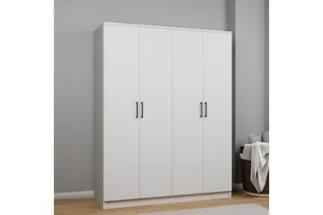 Olera Garderobe 140x180 cm - Hvit - Oppbevaring - Klesoppbevaring - Garderober & garderobesystem - Garderobeskap & klesskap
