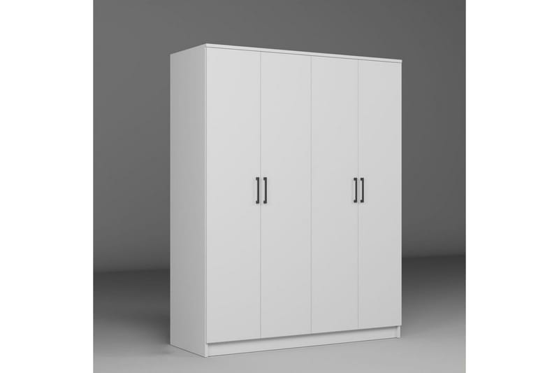Olera Garderobe 140x180 cm - Hvit - Oppbevaring - Klesoppbevaring - Garderober & garderobesystem - Garderobeskap & klesskap