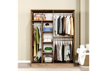 Olera Garderobe 140x180 cm - Natur - Oppbevaring - Klesoppbevaring - Garderober & garderobesystem - Garderobeskap & klesskap