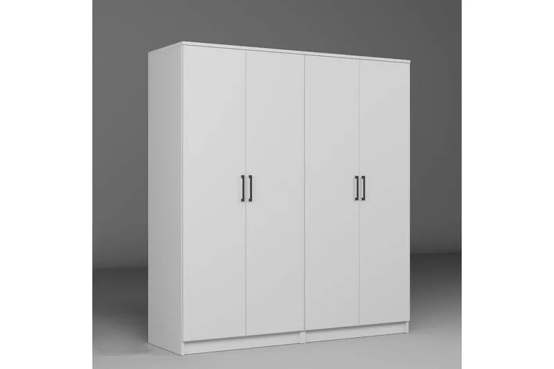 Olera Garderobe 160x180 cm - Hvit - Oppbevaring - Klesoppbevaring - Garderober & garderobesystem - Garderobeskap & klesskap