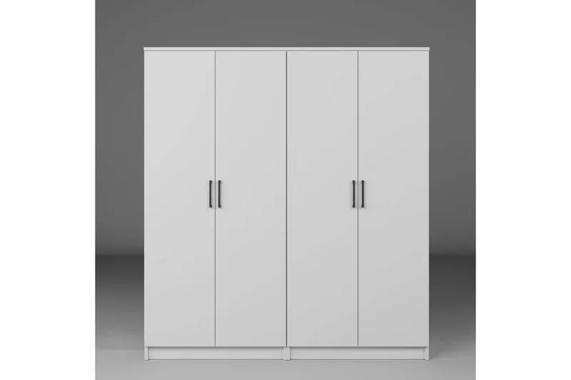Olera Garderobe 160x180 cm - Hvit - Oppbevaring - Klesoppbevaring - Garderober & garderobesystem - Garderobeskap & klesskap