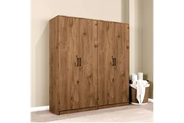 Olera Garderobe 160x180 cm - Natur - Oppbevaring - Klesoppbevaring - Garderober & garderobesystem - Garderobeskap & klesskap