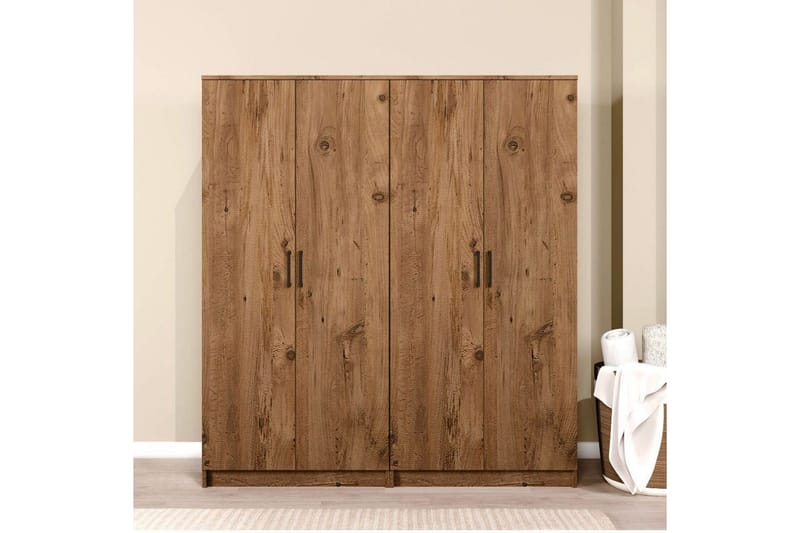 Olera Garderobe 160x180 cm - Natur - Oppbevaring - Klesoppbevaring - Garderober & garderobesystem - Garderobeskap & klesskap