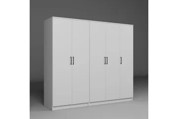 Olera Garderobe 200x180 cm - Hvit - Oppbevaring - Klesoppbevaring - Garderober & garderobesystem
