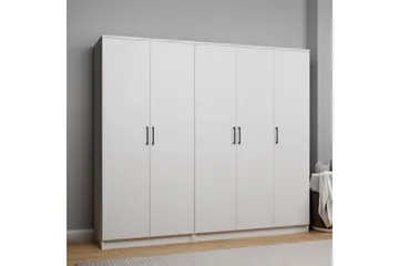 Olera Garderobe 200x180 cm - Hvit - Oppbevaring - Klesoppbevaring - Garderober & garderobesystem