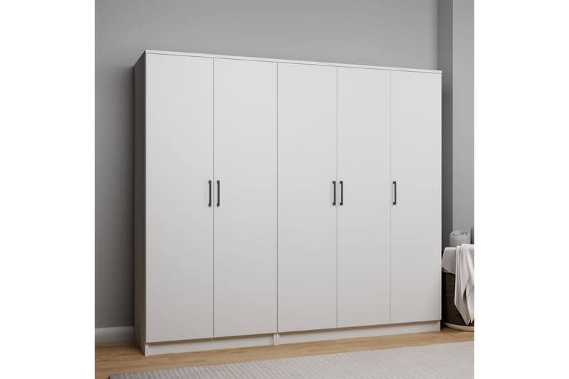 Olera Garderobe 200x180 cm - Hvit - Oppbevaring - Klesoppbevaring - Garderober & garderobesystem