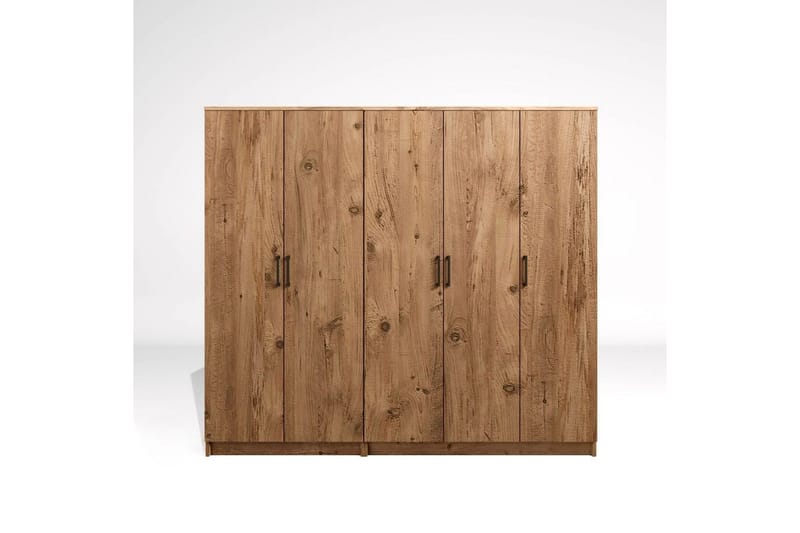 Olera Garderobe 200x180 cm - Natur - Oppbevaring - Klesoppbevaring - Garderober & garderobesystem