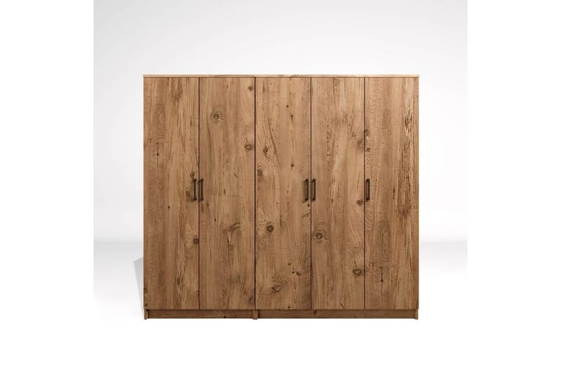 Olera Garderobe 200x180 cm - Natur - Oppbevaring - Klesoppbevaring - Garderober & garderobesystem