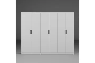 Olera Garderobe 220x180 cm - Hvit - Oppbevaring - Klesoppbevaring - Garderober & garderobesystem