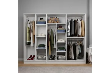 Olera Garderobe 220x180 cm - Hvit - Oppbevaring - Klesoppbevaring - Garderober & garderobesystem