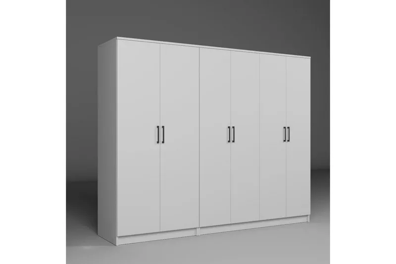 Olera Garderobe 220x180 cm - Hvit - Oppbevaring - Klesoppbevaring - Garderober & garderobesystem