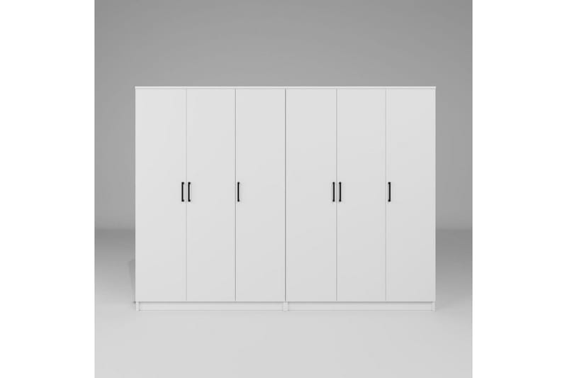 Olera Garderobe 240x180 cm - Hvit - Oppbevaring - Klesoppbevaring - Garderober & garderobesystem