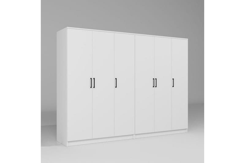Olera Garderobe 240x180 cm - Hvit - Oppbevaring - Klesoppbevaring - Garderober & garderobesystem