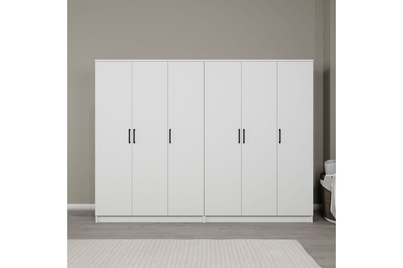 Olera Garderobe 240x180 cm - Hvit - Oppbevaring - Klesoppbevaring - Garderober & garderobesystem
