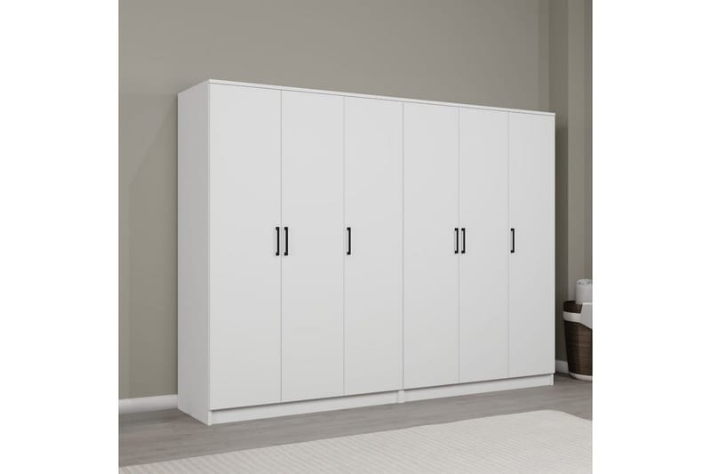 Olera Garderobe 240x180 cm - Hvit - Oppbevaring - Klesoppbevaring - Garderober & garderobesystem